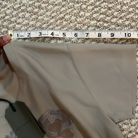 NWT All Saints Nathalia Embroidered Tee Size 2 - Picture 9 of 10